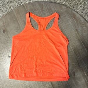 Orange racer back lululemon tank top size 12